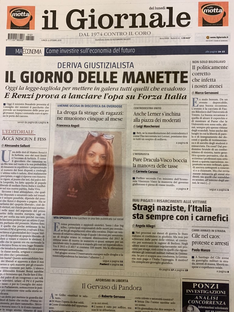 GIORNALE 21 10 2019 Radio NBC Rete Regione