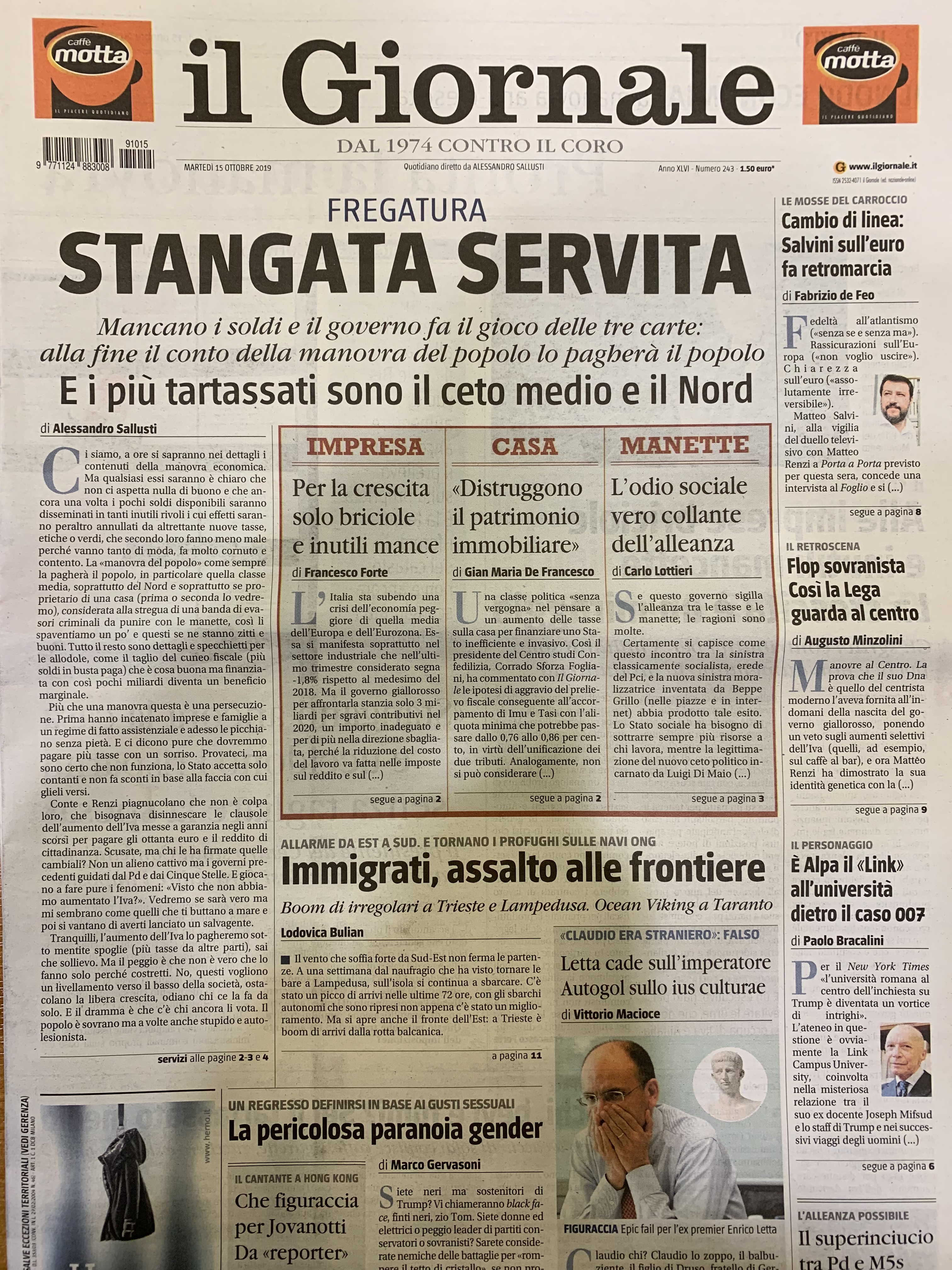 Giornale 15 10 2019 Radio NBC Rete Regione