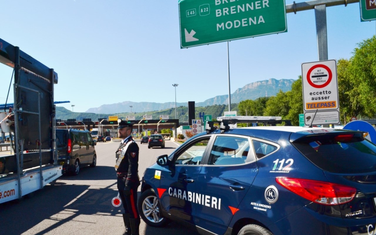 20180114 – bolzano posto di controllo presso autostrada