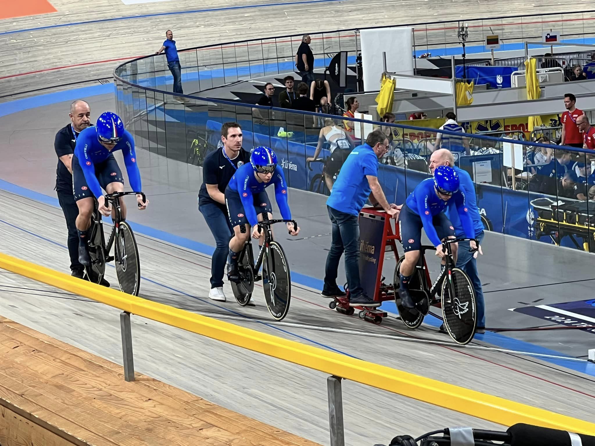 CICLISMO EUROPEI SU PISTA, RECORD ITALIANO DELL'ITALIA CON BIANCHI E