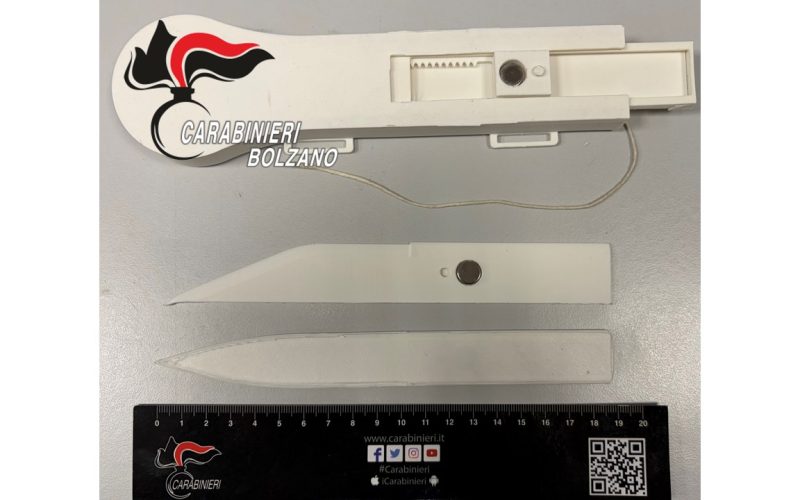 BOLZANO, LAMA IN PLASTICA FABBRICATA CON STAMPANTE IN 3D