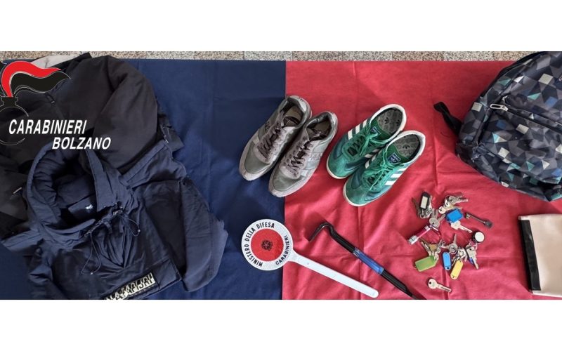 PRESUNTO LADRO SERIALE DENUNCIATO A BRUNICO