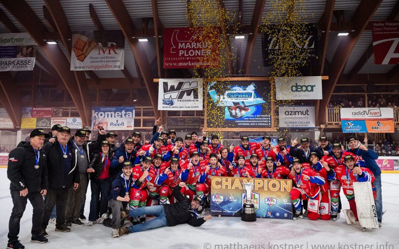 ALPS HOCKEY LEAGUE, IL GHERDEINA BATTE IL MERANO E CONQUISTA IL TROFEO