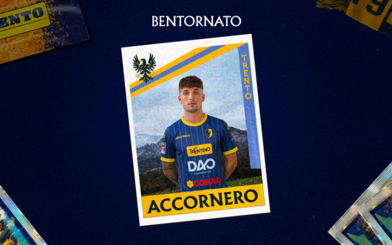 SERIE C, L’ATTACCANTE FEDERICO ACCORNERO IN PRESTITO AL TRENTO